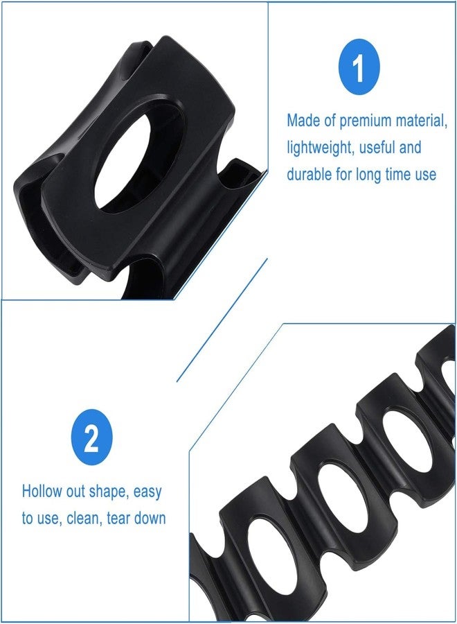 هاري حصيرة سيليكون لتكديس الزجاجات من هاري - منظم ثلاجة لتكديس الزجاجات والعلب والبيرة والمشروبات الغازية - رف حامل مانع للانزلاق - أسود (أسود) - Image 4